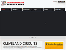 Tablet Screenshot of clevelandcircuits.com